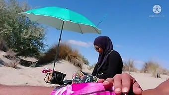 Surprised Muslim Man At The Beach When I Exposed My Genitals!