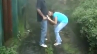 African American Teen Strips And Gives An Amazing Blowjob To Her Partner In Public