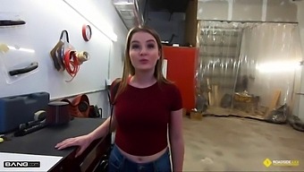 Busty Blonde Seeks Roadside Mechanic For Payment