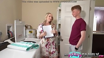 Horny Stepmom Seduces Stepson With Big Natural Tits And Blowjob