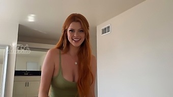 Big Cock And Redheaded Beauty In A Friendly Blowjob Challenge