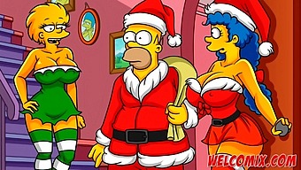 Santa Simpson'S Naughty List: Husband Gives His Wife To Beggars As A Christmas Punishment In Simpson'S Hentai