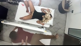 Beautiful Wife Receives Sensual Massage From Doctor While Husband Watches