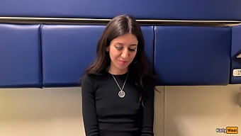 Pov Video Of A Stunning Model'S Intimate Train Encounter