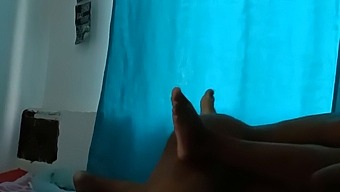 Husband At Work, Friend Pleasures Me On Webcam