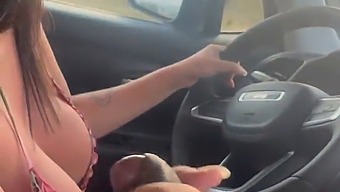 Stepmother Seduces Stepson On A Bus Ride, Giving Him A Handjob And Sucking His Big Black Cock
