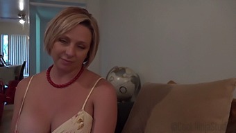 Big-Boobed Blonde Milf Brianna Beach Has A Taboo Secret: She Likes Watching Her Stepson Pleasure Himself.